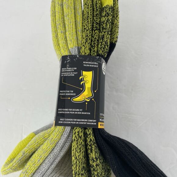 Densley and Co Workwear Cotton Blend Work Socks 2 Pair Men's Size 10-13 - Picture 3 of 4